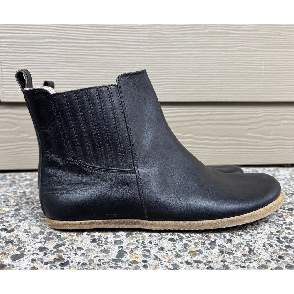 Anya's Shop Lila Barefoot Black Leather Women's Chelsea Boot 41 EU 10.5 US